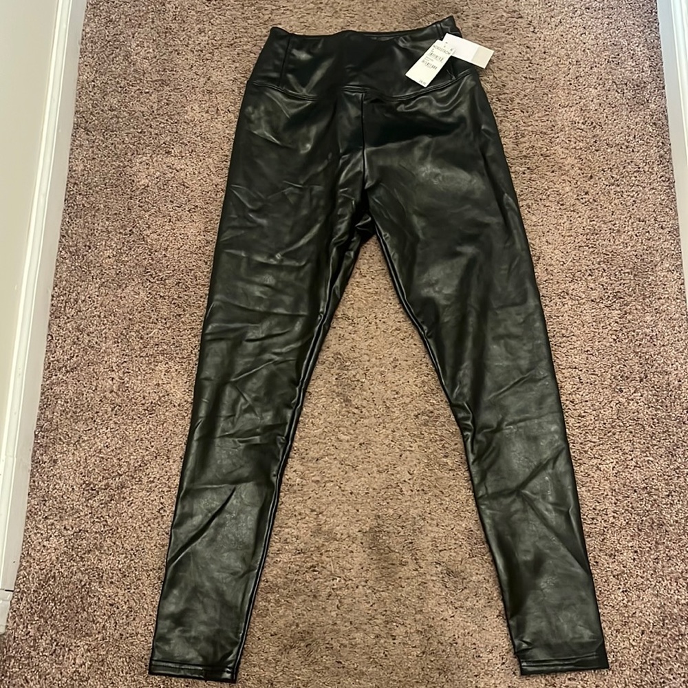 BP Faux-Leather Leggings, Black, M